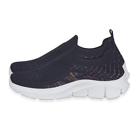 Urban Jacks Ladies Fly Knit Easy Slip-On Shoe (Size - 6) - Navy