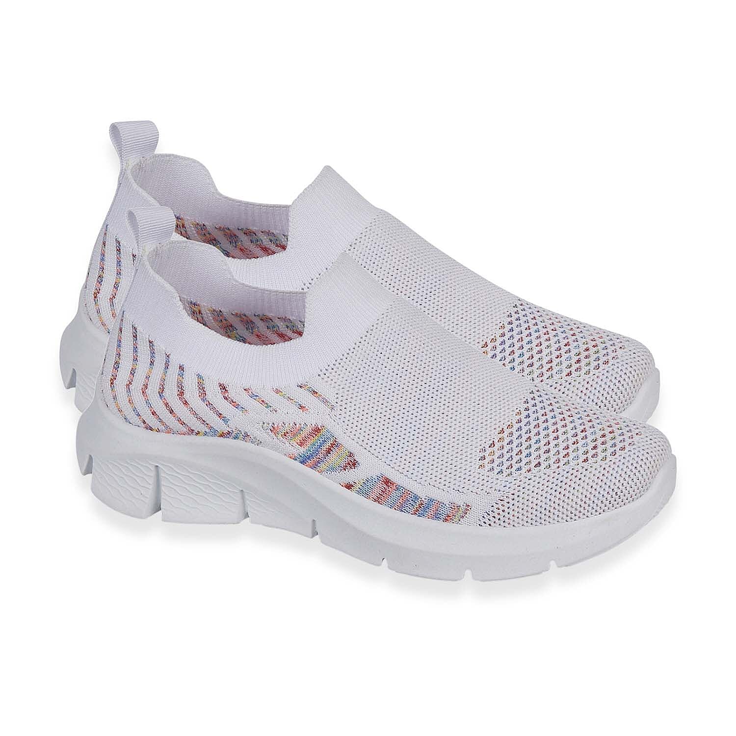 Urban Jacks Ladies Fly Knit Easy Slip-On Shoe (Size - 4) - Navy