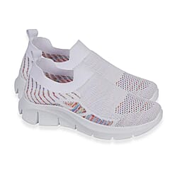 Urban Jacks Ladies Fly Knit Easy Slip-On Shoe (Size - 4) - Navy