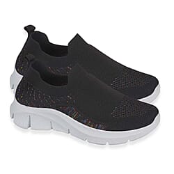 Urban Jacks Ladies Fly Knit Easy Slip-On Shoe (Size - 4) - Navy