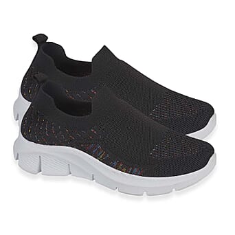 https://tjcuk.sirv.com/Products/80/6/8067182/Urban-Jacks-Ladies-Fly-Knit-Easy-Slip-On-Shoe-Size-4-Black_8067182.jpg?w=342&h=342