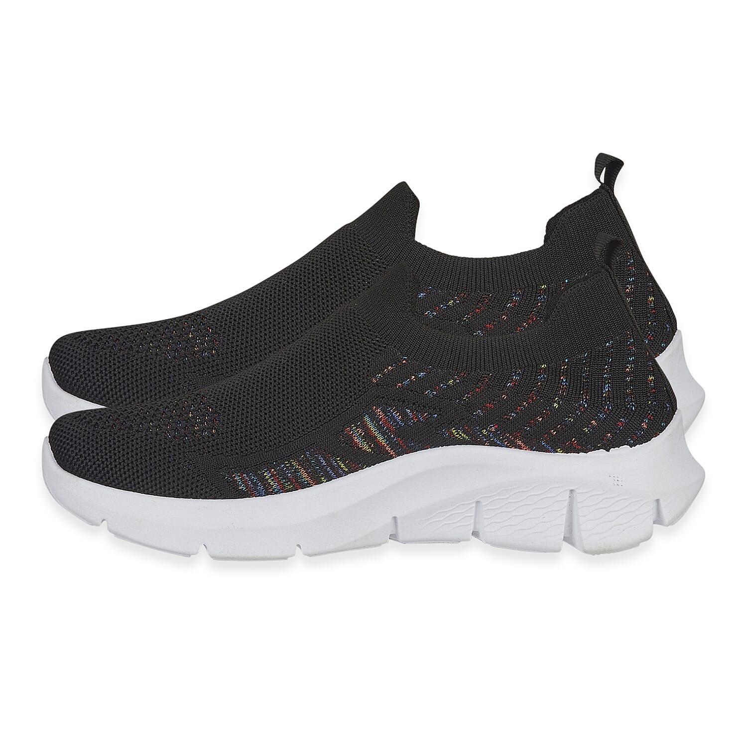 Urban Jacks Ladies Fly Knit Easy Slip-On Shoe (Size - 4) - Navy