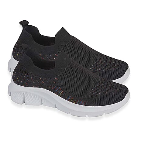 Urban Jacks Ladies Limoncello Fly Knitted Slip-On Shoe (Size 5) - Black