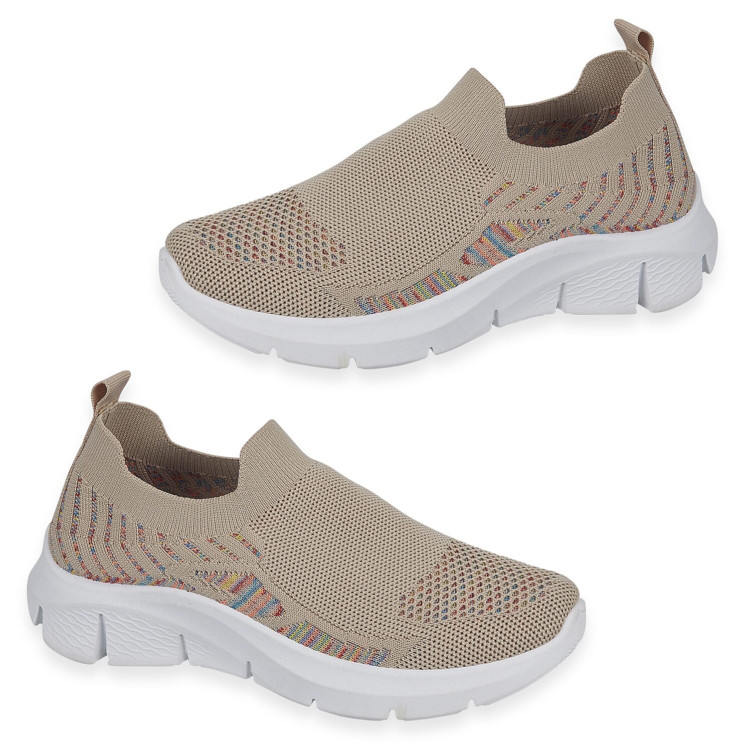 Urban Jacks Ladies Fly Knit Easy Slip-On Shoe (Size - 4) - Navy