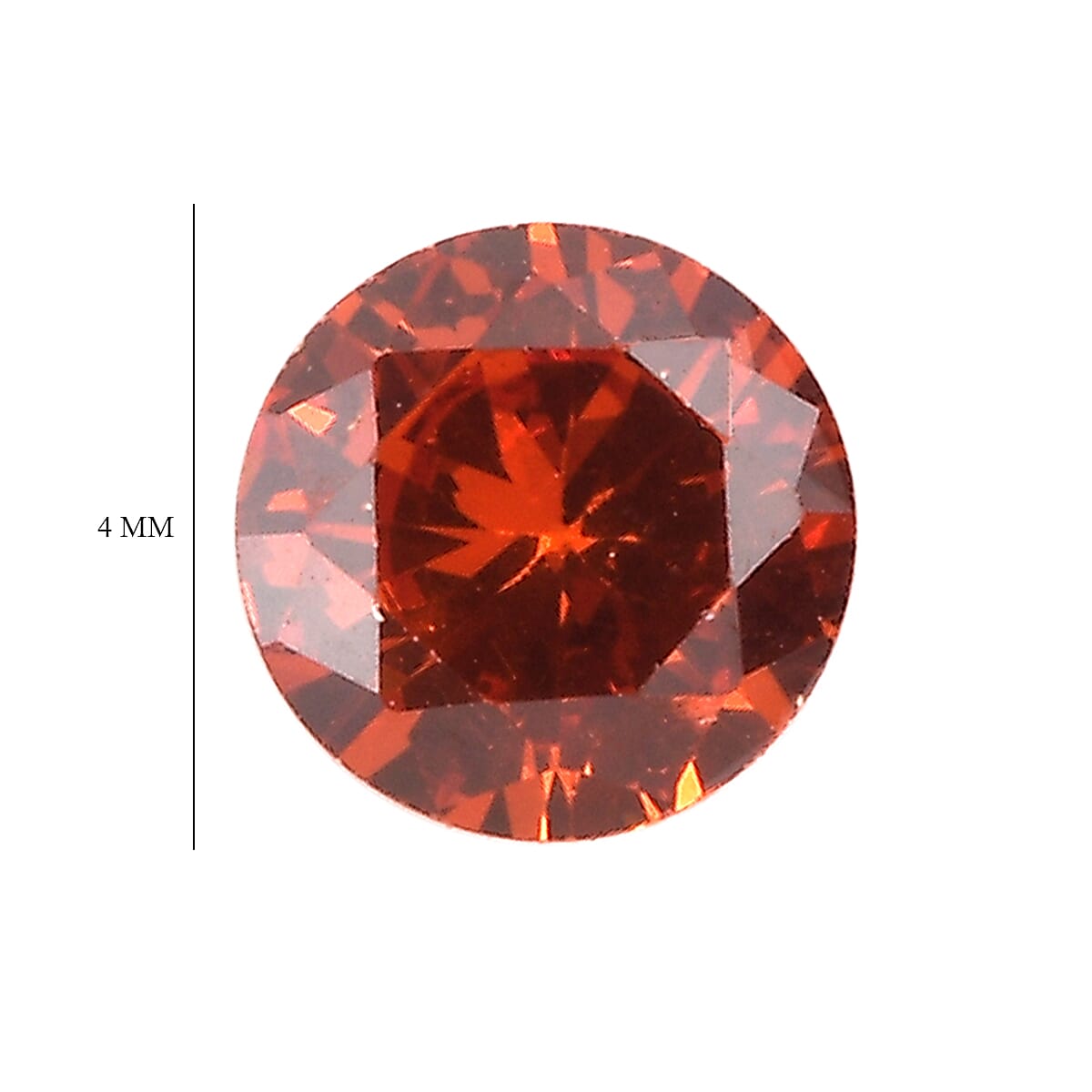 Orange Cubic Zirconia Round Shape Gemstone 1.25 Ct. - 4 mm Orange Cubic Zirconia Round Shape Gemstone 1.25 Ct. - 4 mm