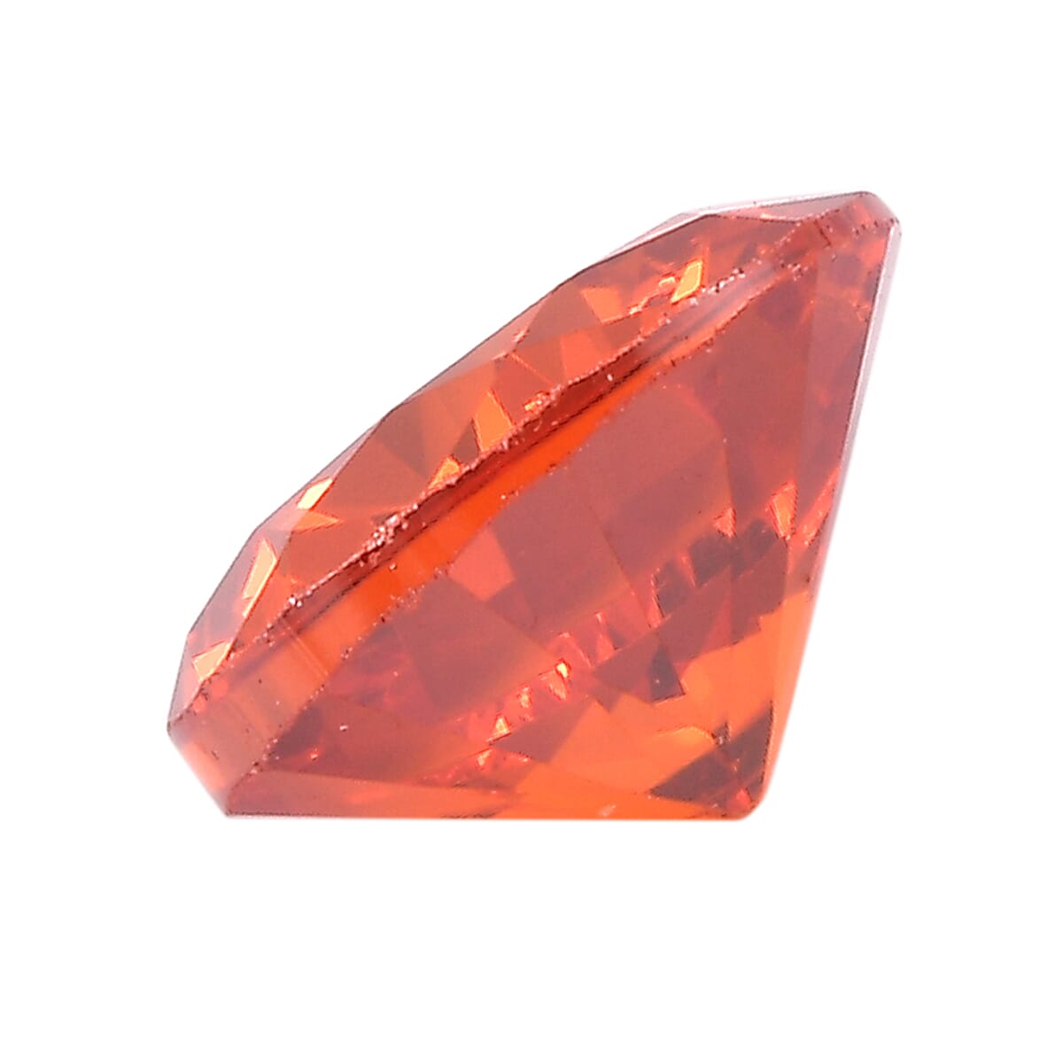 Orange Cubic Zirconia Round Shape Gemstone 4 Ct. - 6 mm