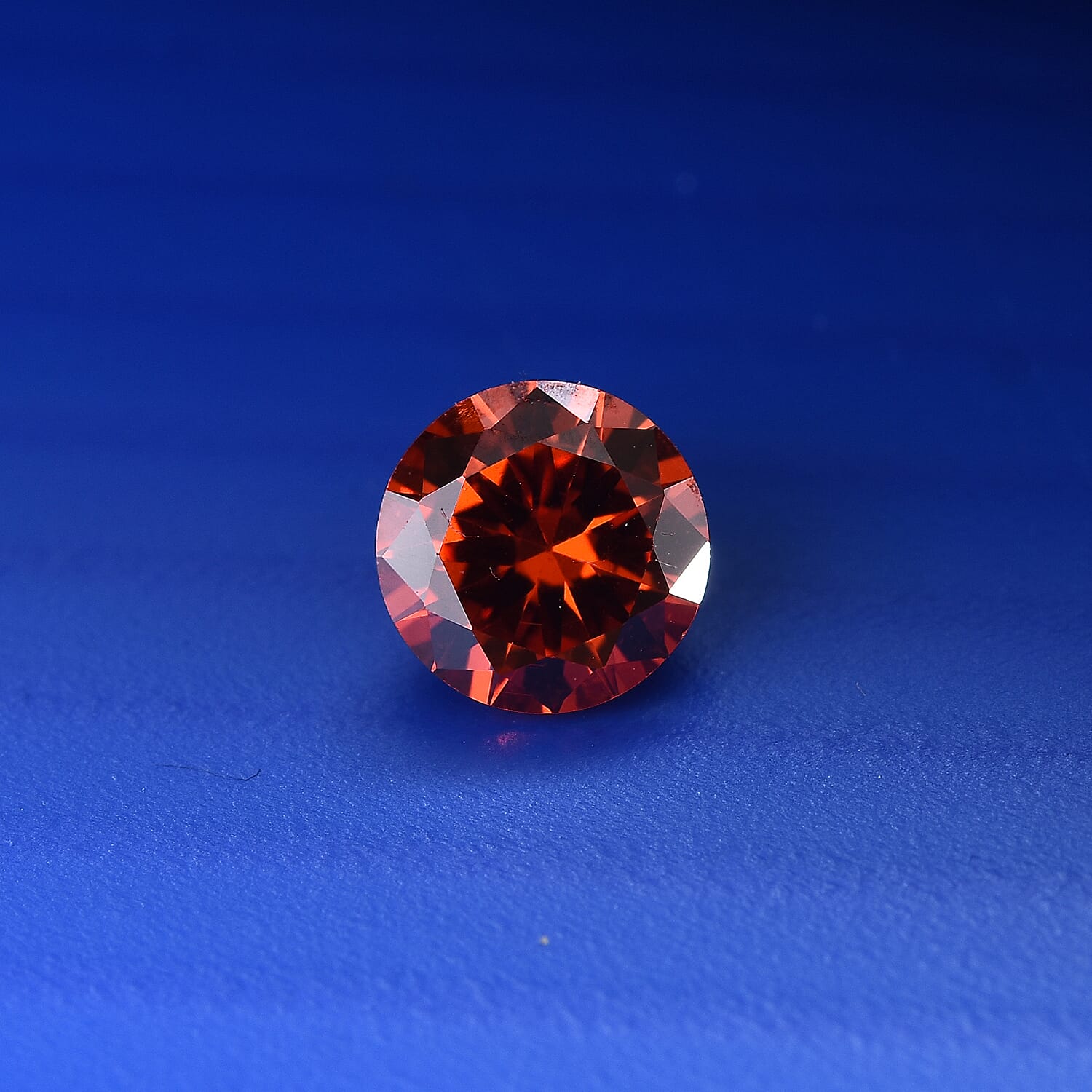Orange Cubic Zirconia Round Shape Gemstone 2.12 Ct. - 7 mm