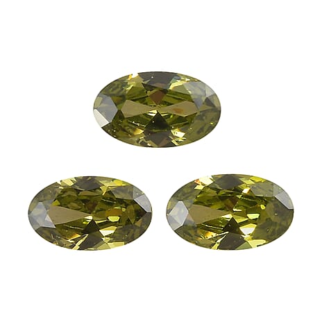 Peridot Cubic Zirconia Oval Shape Gemstone 1 Ct. - 5x3 mm