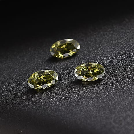 Peridot Cubic Zirconia Oval Shape Gemstone 1 Ct. - 5x3 mm
