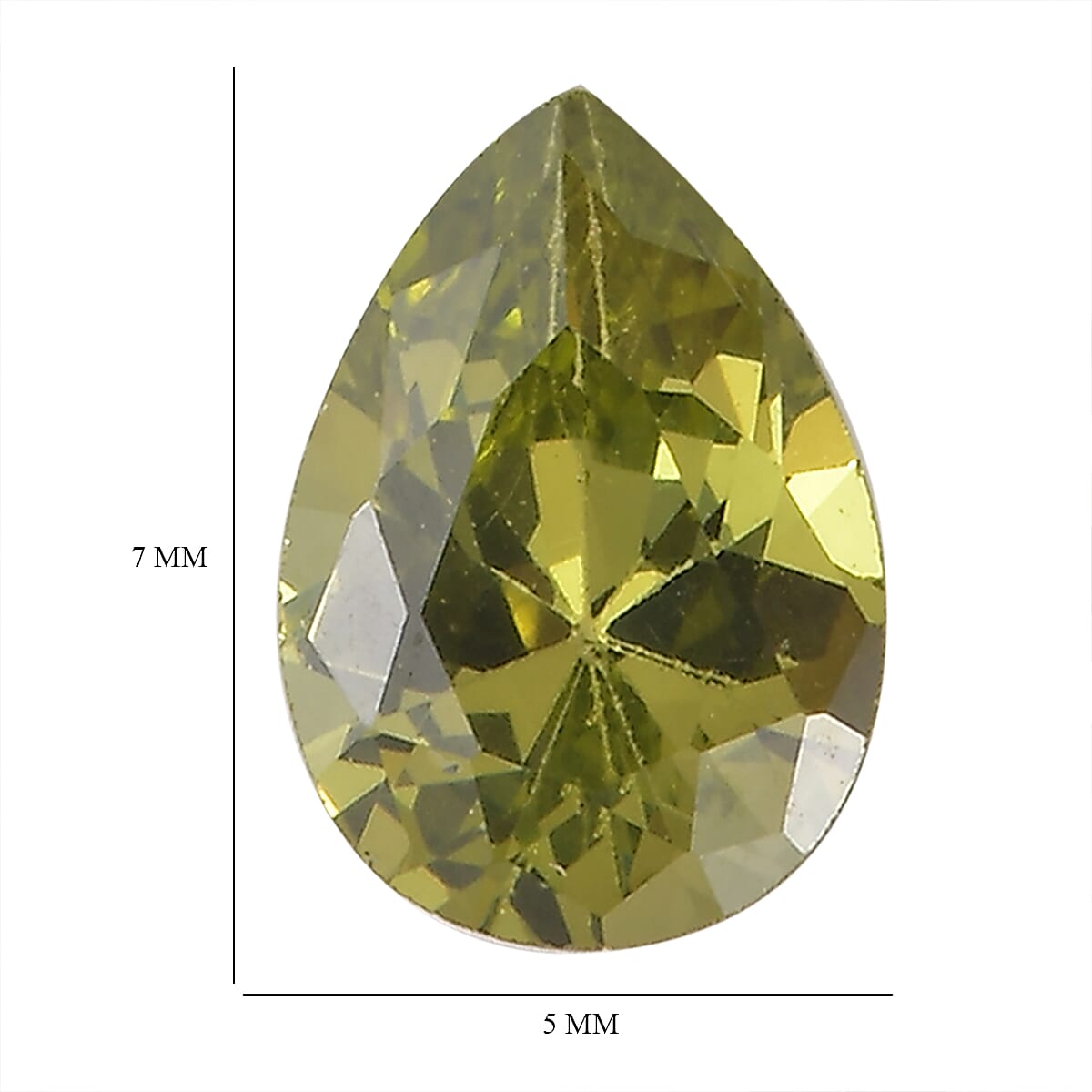 Peridot Cubic Zirconia Pear Shape Gemstone 3.32 Ct. - 7x5 mm Peridot Cubic Zirconia Pear Shape Gemstone 3.32 Ct. - 7x5 mm
