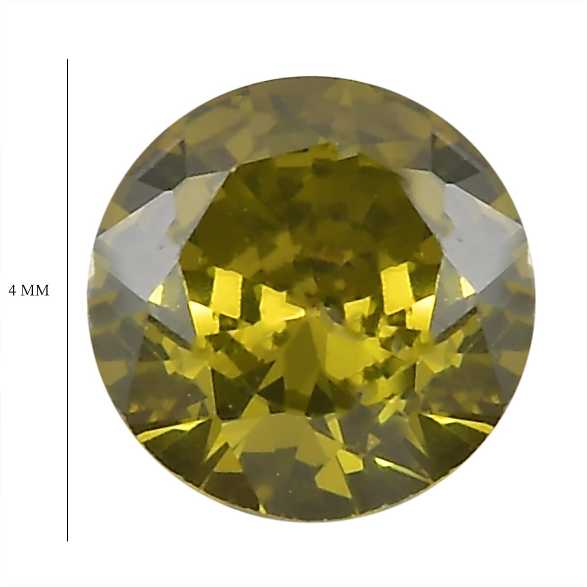 Peridot Cubic Zirconia Round Shape Gemstone 1.14 Ct. - 4 mm Peridot Cubic Zirconia Round Shape Gemstone 1.14 Ct. - 4 mm