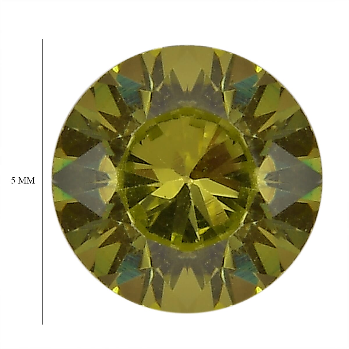 Peridot Cubic Zirconia Round Shape Gemstone 2.27 Ct. - 5 mm Peridot Cubic Zirconia Round Shape Gemstone 2.27 Ct. - 5 mm