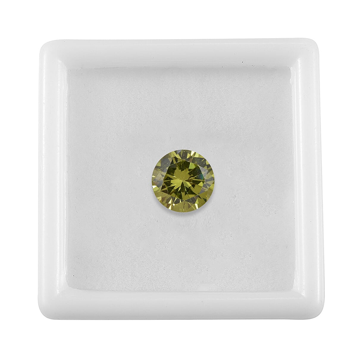 Peridot Cubic Zirconia Round Shape Gemstone 2.25 Ct. - 7 mm