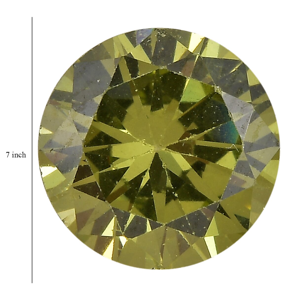 Peridot Cubic Zirconia Round Shape Gemstone 2.25 Ct. - 7 mm