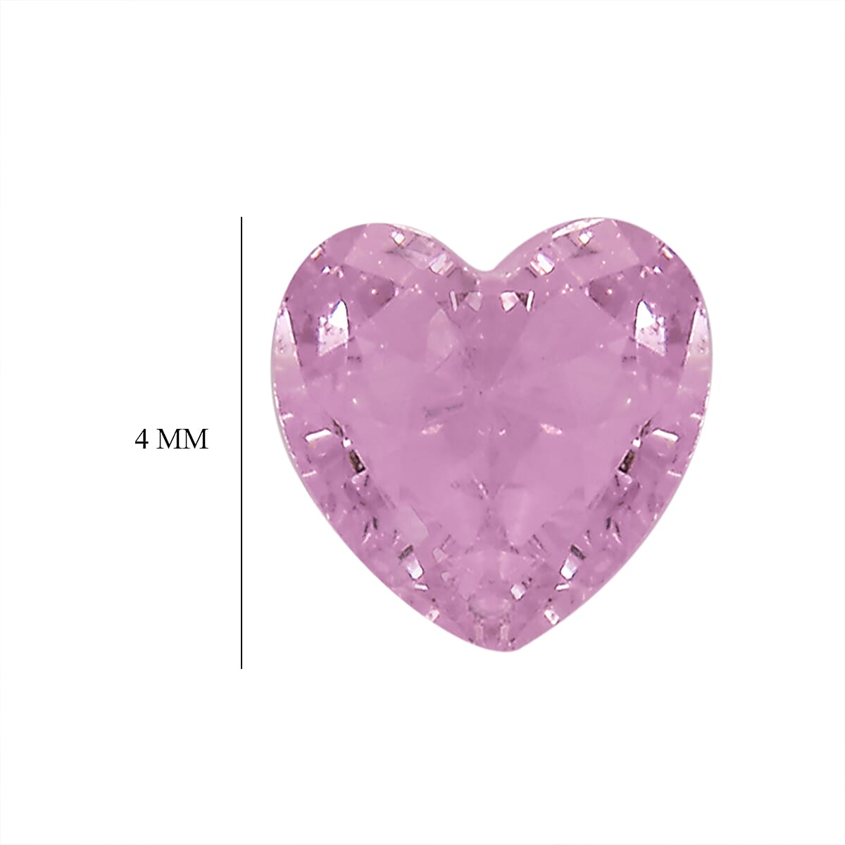 Pink Cubic Zirconia Heart Shape Gemstone 1 Ct. - 4 mm Pink Cubic Zirconia Heart Shape Gemstone 1 Ct. - 4 mm
