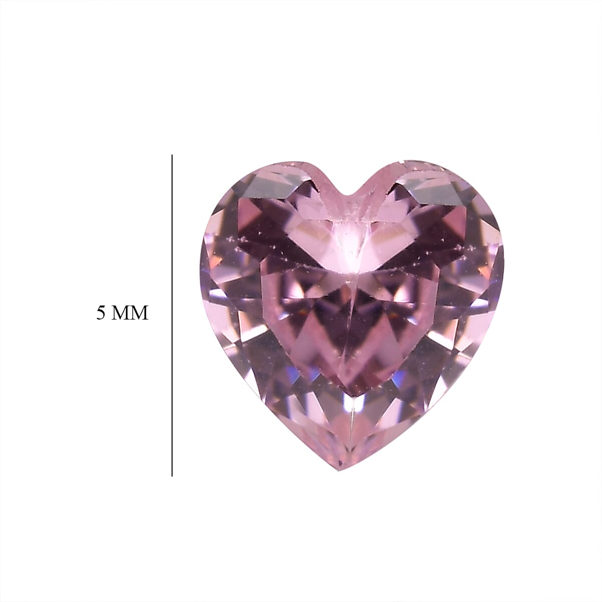 Pink Cubic Zirconia Heart Shape Gemstone 2.34 Ct. - 5 mm Pink Cubic Zirconia Heart Shape Gemstone 2.34 Ct. - 5 mm