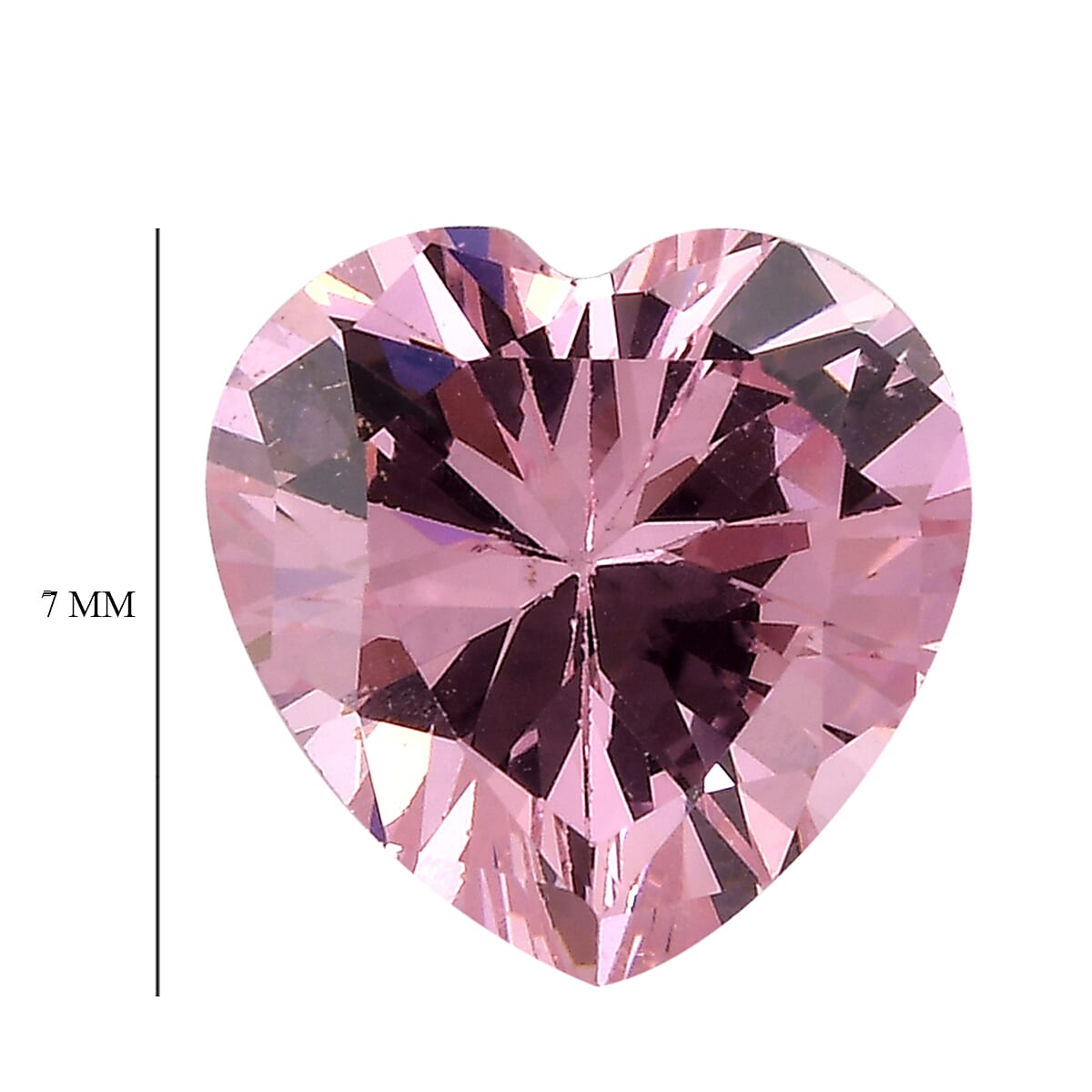 Pink Cubic Zirconia Heart Shape Gemstone 2.02 Ct. - 7 mm Pink Cubic Zirconia Heart Shape Gemstone 2.02 Ct. - 7 mm