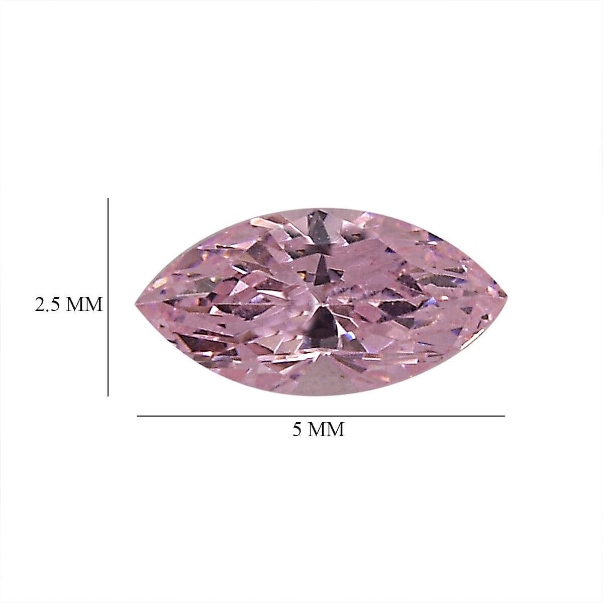 Pink Cubic ZirconiaMarquee Gemstone 0.67 Ct. - 5x2.5 mm Pink Cubic ZirconiaMarquee Gemstone 0.67 Ct. - 5x2.5 mm
