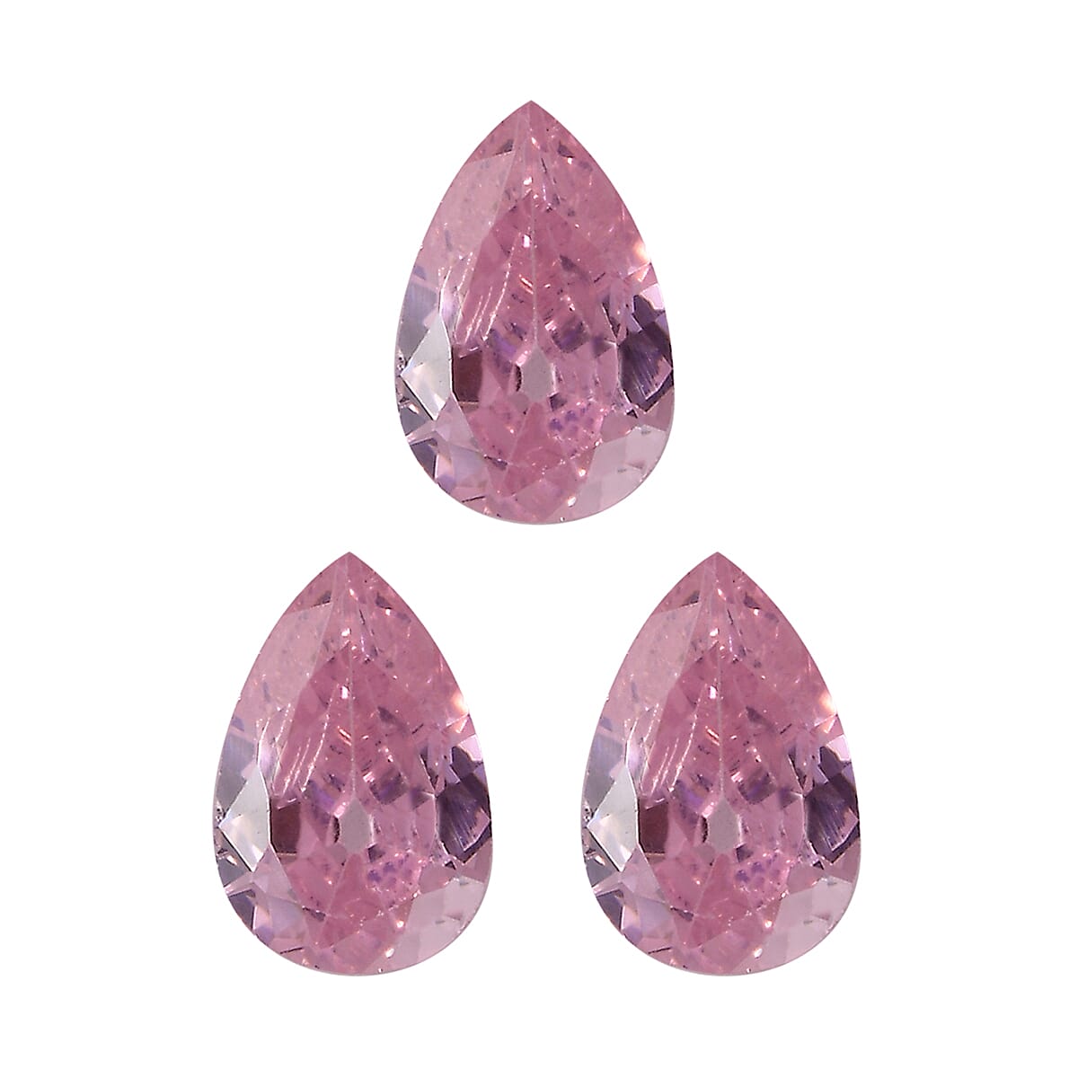 Pink Cubic Zirconia Pear Shape Gemstone 1.82 Ct. - 6x4 mm