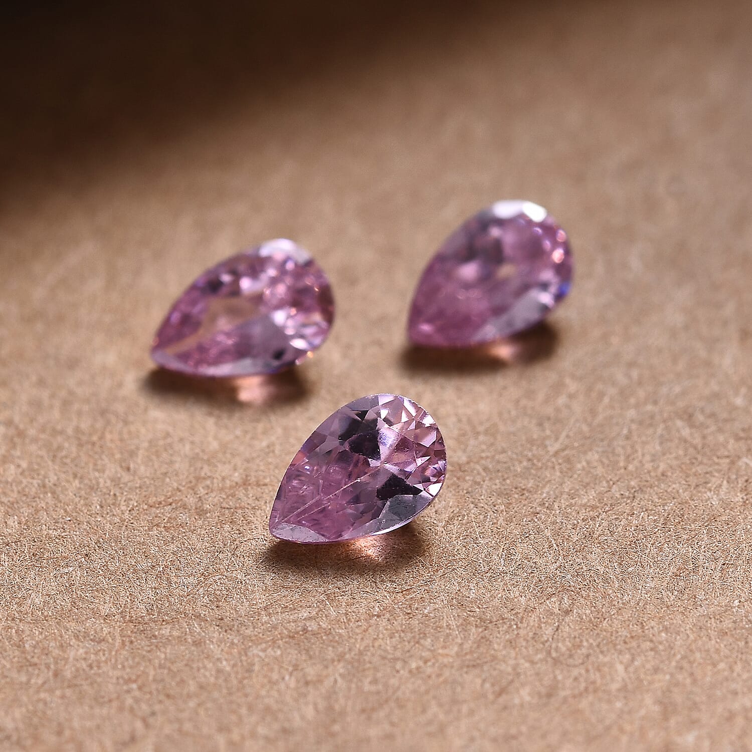 Pink Cubic Zirconia Pear Shape Gemstone 1.82 Ct. - 6x4 mm
