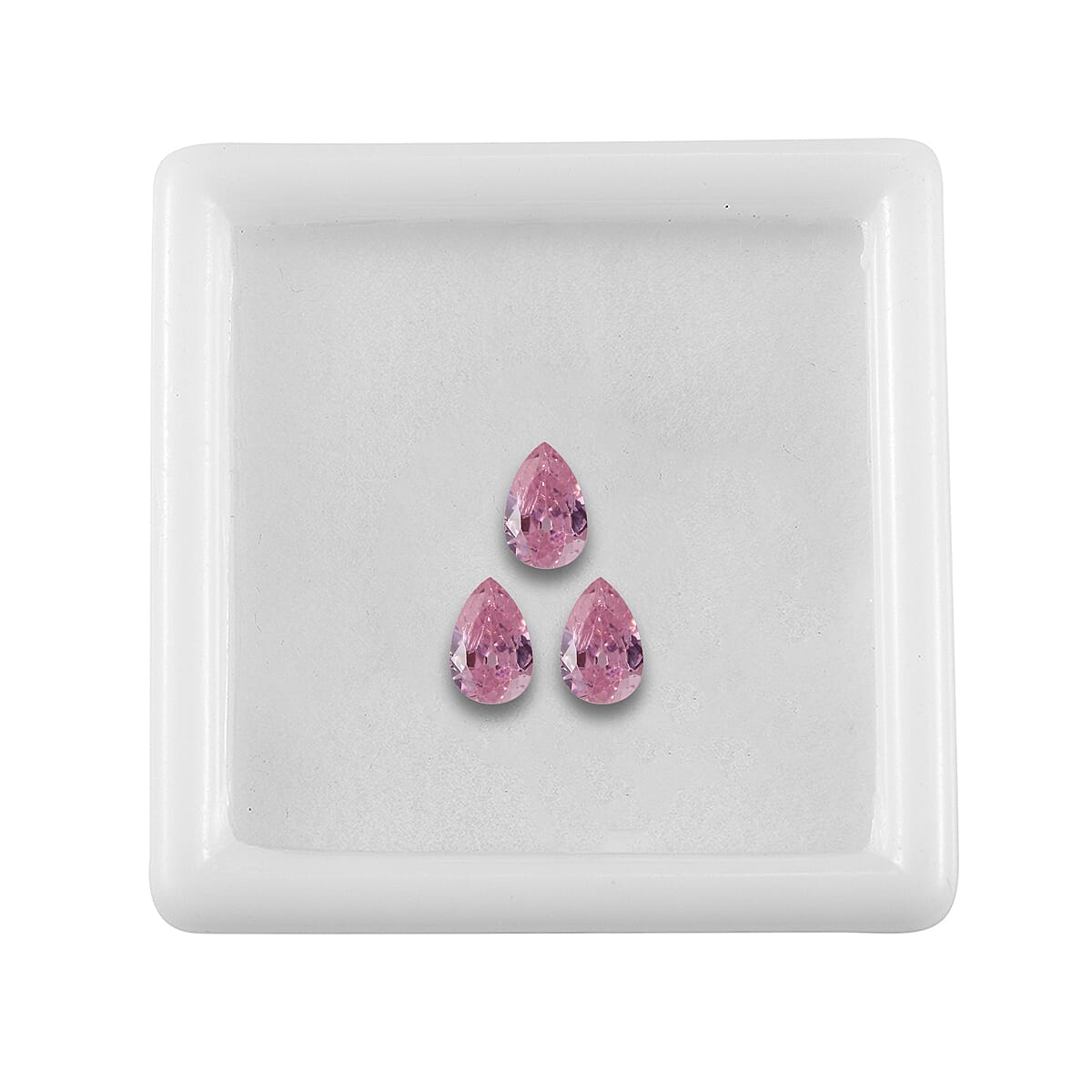 Pink Cubic Zirconia Pear Shape Gemstone 1.82 Ct. - 6x4 mm