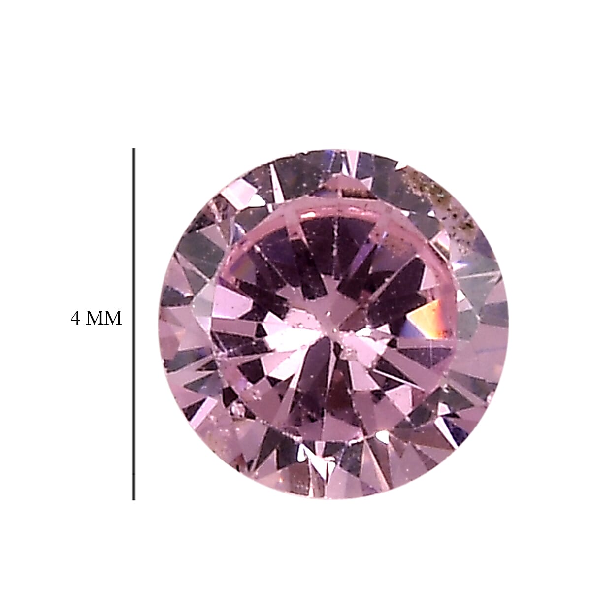 Pink Cubic Zirconia Round Shape Gemstone 1.21 Ct. - 4 mm Pink Cubic Zirconia Round Shape Gemstone 1.21 Ct. - 4 mm
