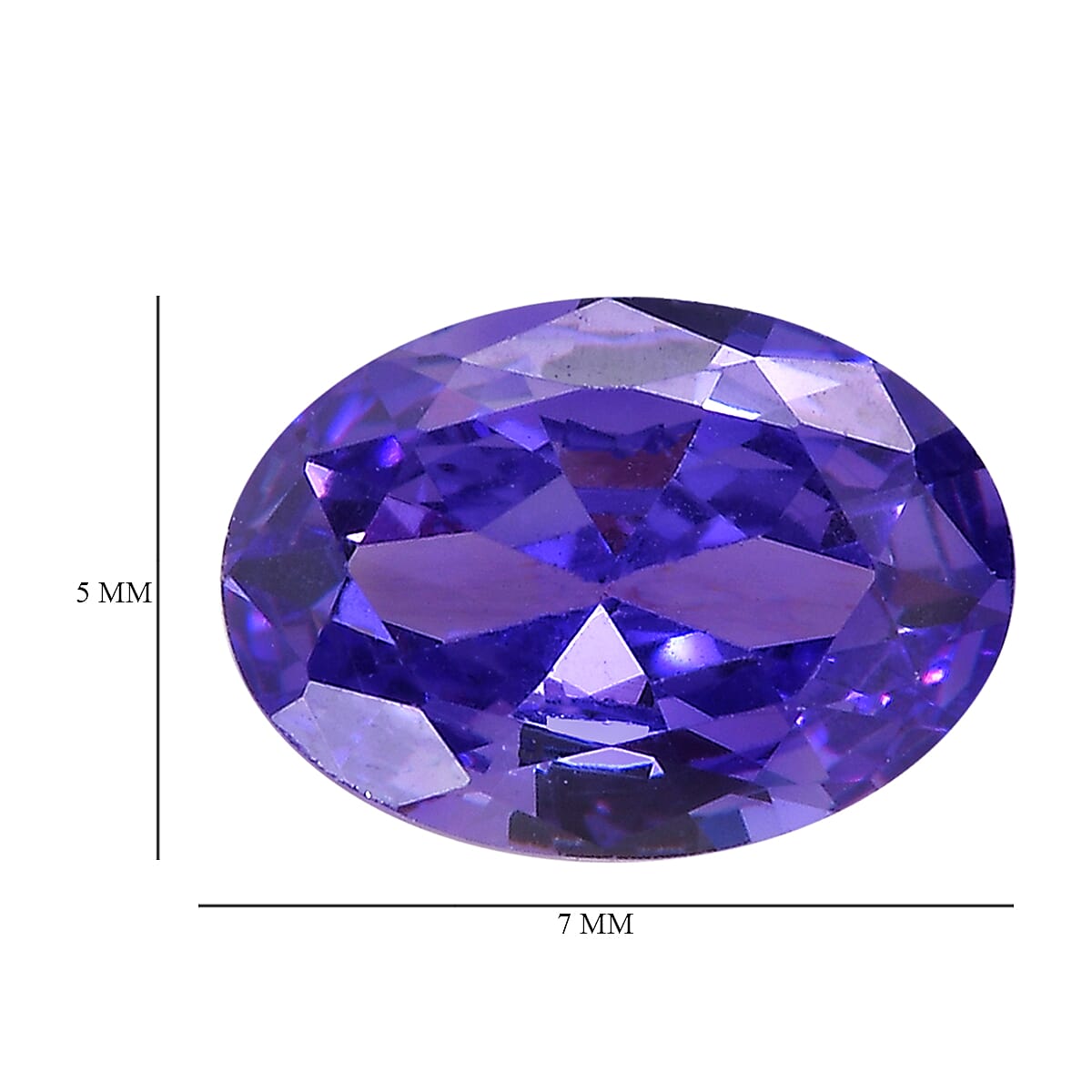 Purple Cubic Zirconia Oval Shape Gemstone 1.11 Ct. - 7x5 mm Purple Cubic Zirconia Oval Shape Gemstone 1.11 Ct. - 7x5 mm