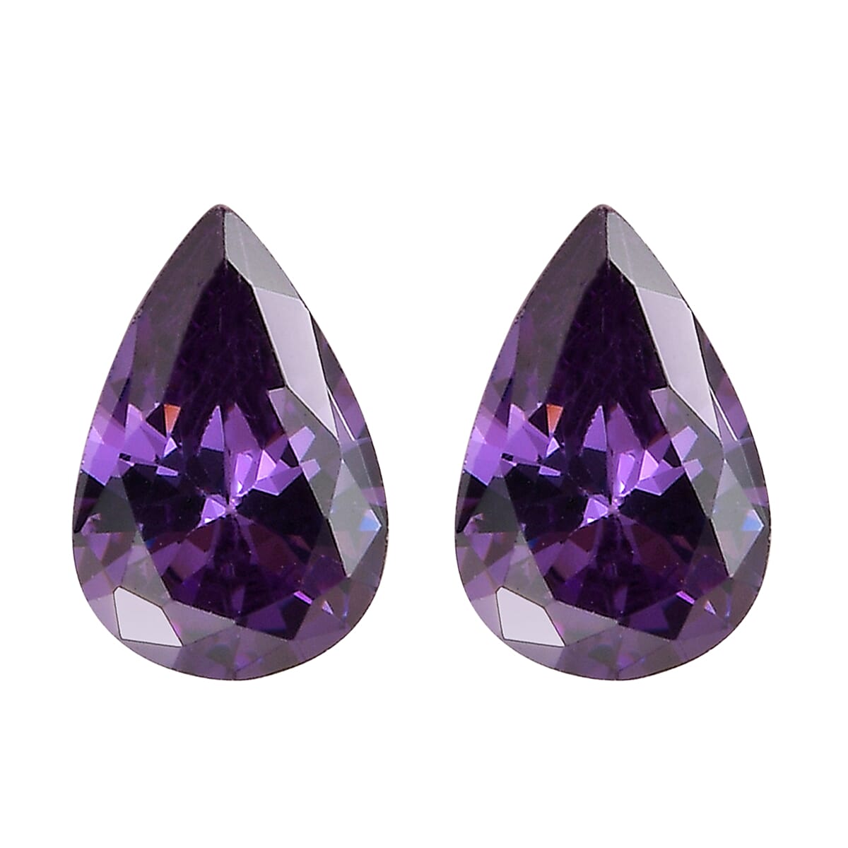 Purple Cubic Zirconia Pear Shape Gemstone 1.15 Ct. - 6x4 mm