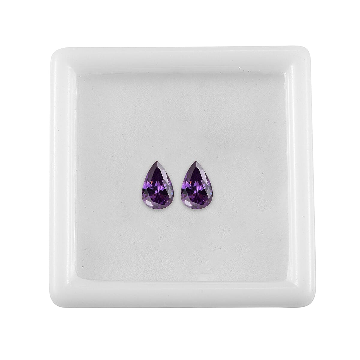 Purple Cubic Zirconia Pear Shape Gemstone 1.15 Ct. - 6x4 mm