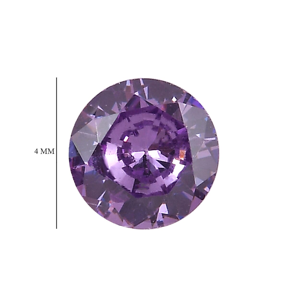 Purple Cubic Zirconia Round Shape Gemstone 1.21 Ct. - 4 mm Purple Cubic Zirconia Round Shape Gemstone 1.21 Ct. - 4 mm