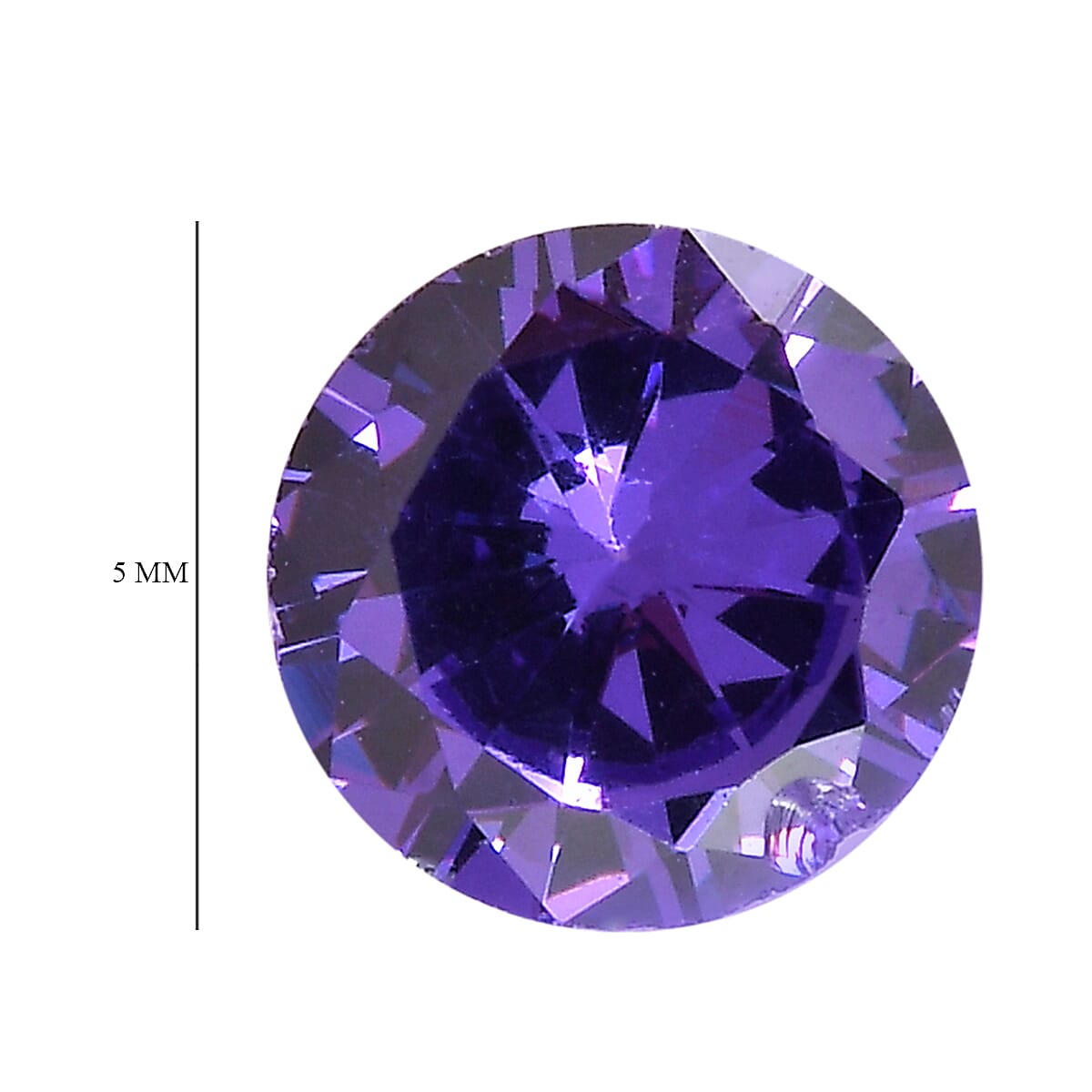 Purple Cubic Zirconia Round Shape Gemstone 0.69 Ct. - 5 mm Purple Cubic Zirconia Round Shape Gemstone 0.69 Ct. - 5 mm