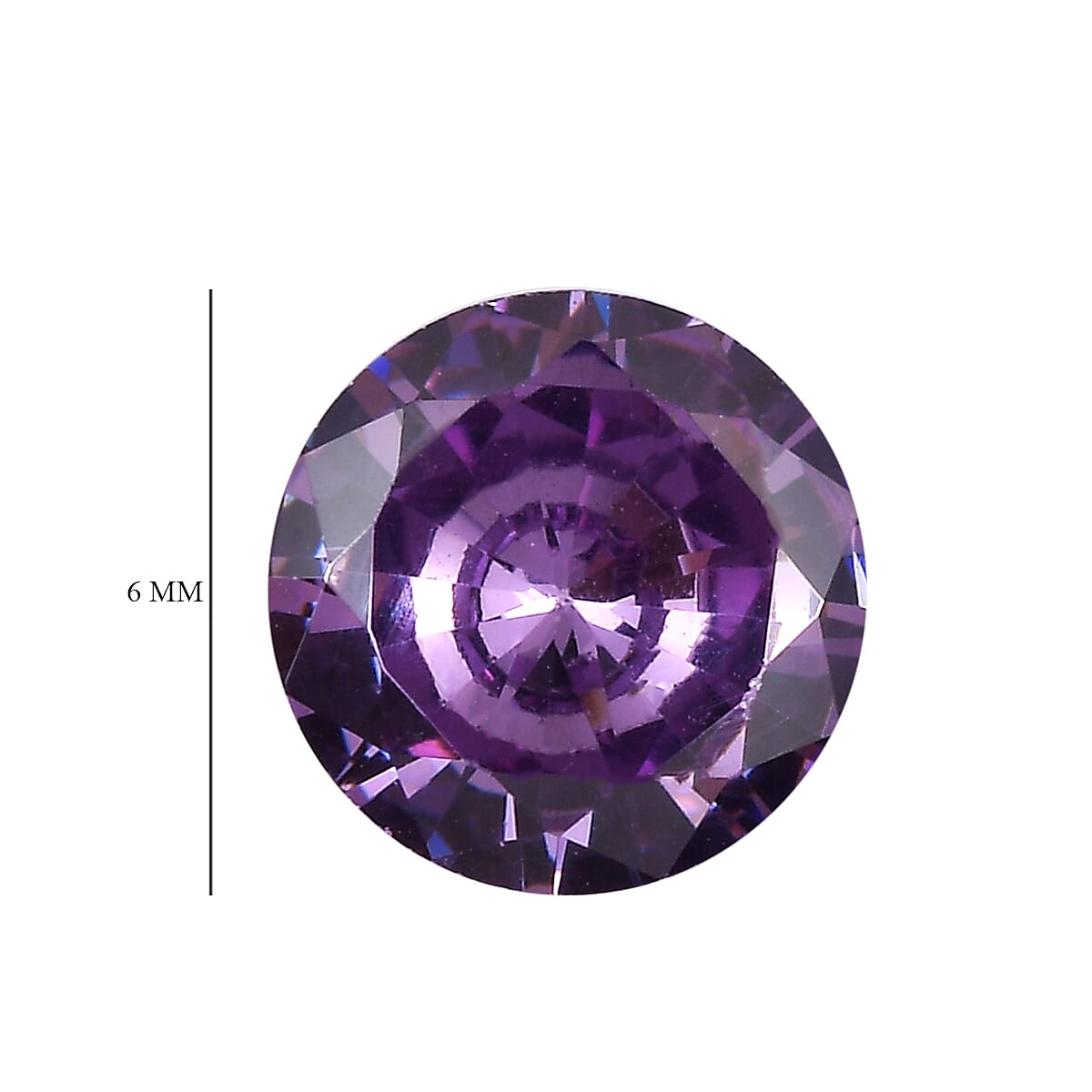 Purple Cubic Zirconia Round Shape Gemstone 2.55 Ct. - 6 mm Purple Cubic Zirconia Round Shape Gemstone 2.55 Ct. - 6 mm