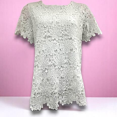 Sugar Crisp Knitted Top (Size - Small) - White