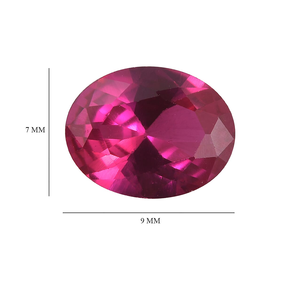 Red Cubic Zirconia Oval Shape Gemstone 1.8 Ct. - 9x7 mm Red Cubic Zirconia Oval Shape Gemstone 1.8 Ct. - 9x7 mm