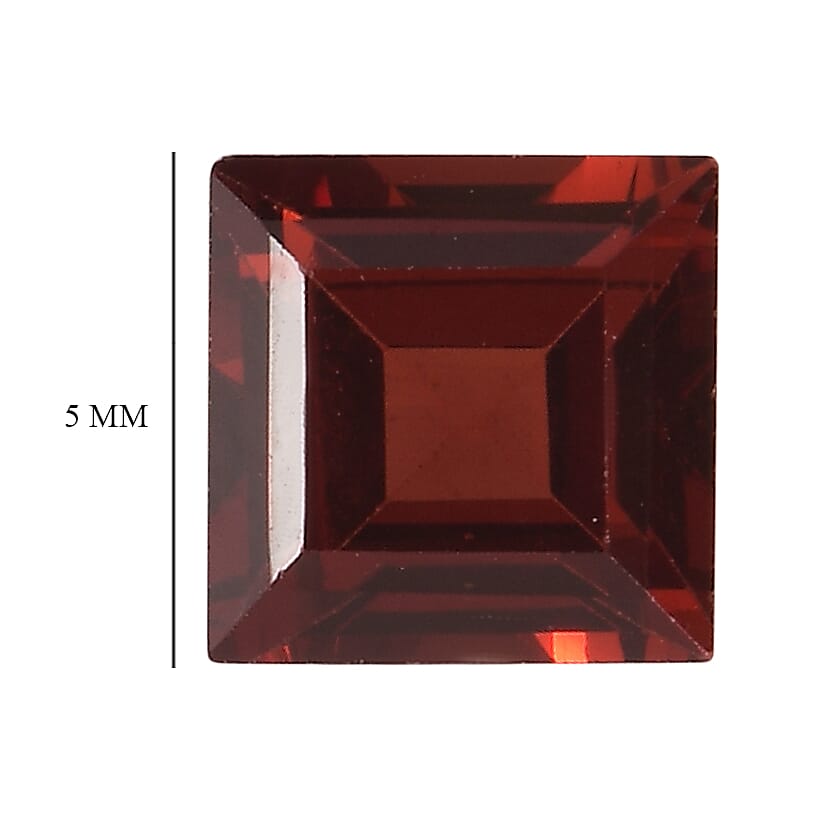 Red Garnet Square Gemstone 2.28 Ct. - 5 mm