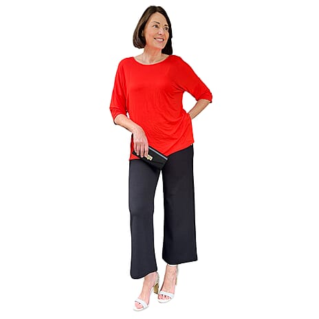 Anamor Knitted Jean and Pant-Trouser (Size - 12) - Black