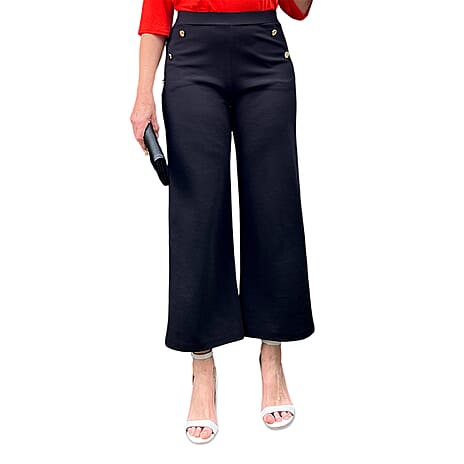 Anamor Knitted Jean and Pant-Trouser (Size - 12) - Black