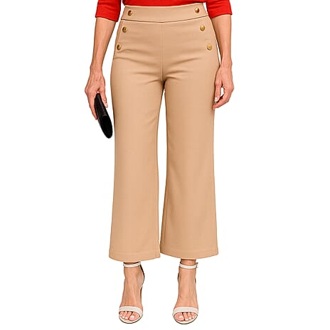 Anamor Knitted Jean and Pant-Trouser (Size - 16) - Beige