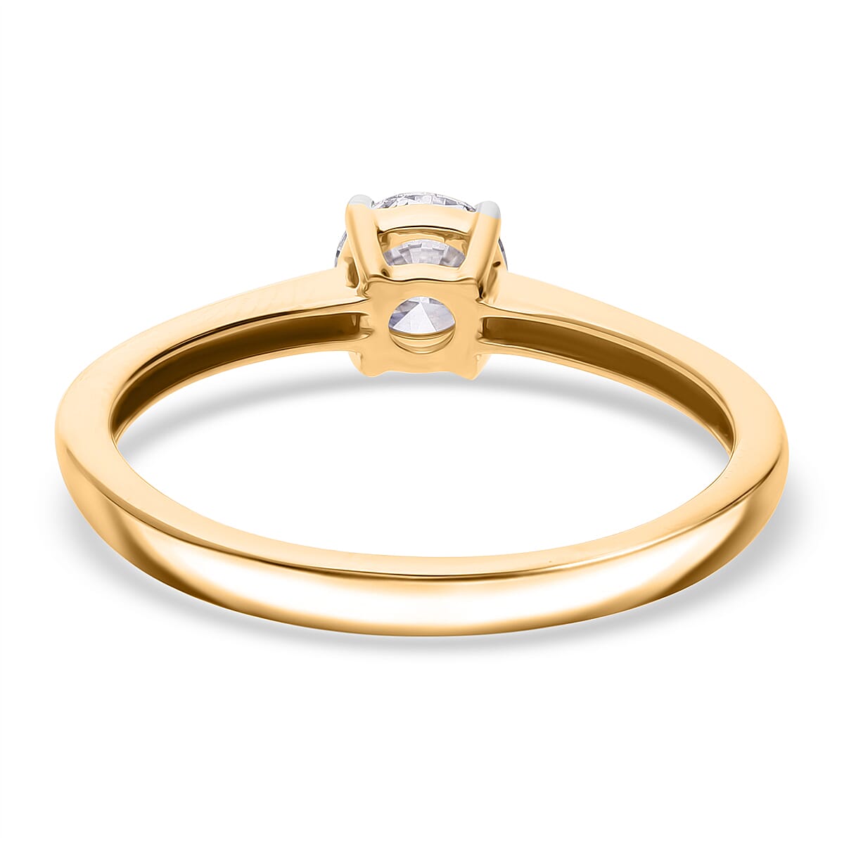 Luxuriant Diamond SGL Certified 9K Yellow Gold (SI-G-H) Lab Grown Diamond Solitaire Ring 0.51 Ct.