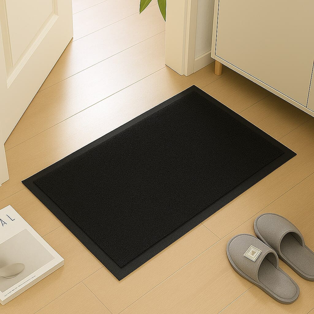 Brand New- Machine Washable Anti Skid - Slip Door Mat (Size 50x80 cm) - Black