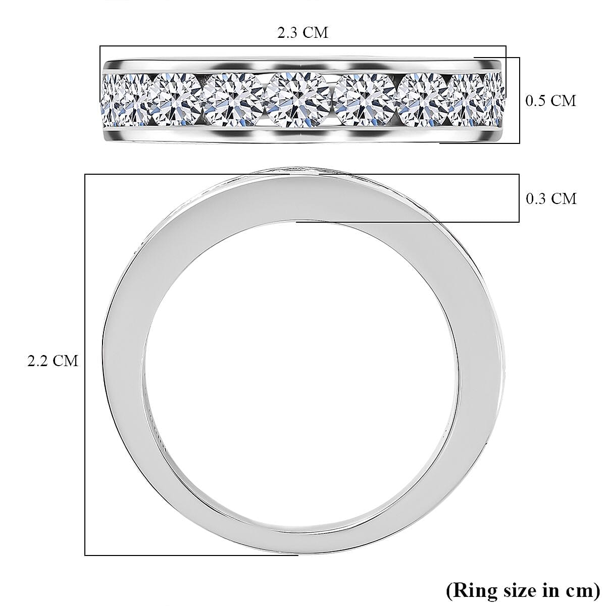 Luxuriant Diamond Lab Grown Diamond Band Ring in Sterling Silver Luxuriant Diamond Lab Grown Diamond Band Ring in Sterling Silver