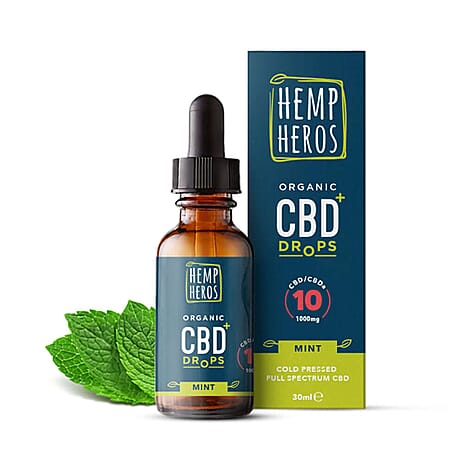 Hemp Heros- 1000mg Organic CBD Drops - 30ml (Mint)