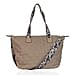 One Time Designer Closeout Deal - Diamond Pattern Quilted Tote Bag with Additional Adjustable Crossbody Strap - Black