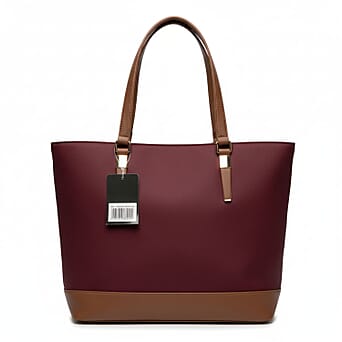 https://tjcuk.sirv.com/Products/80/6/8069414/Designer-Closeout-2-Toned-Tote-Bag-Burgundy_8069414.jpg?w=342&h=342