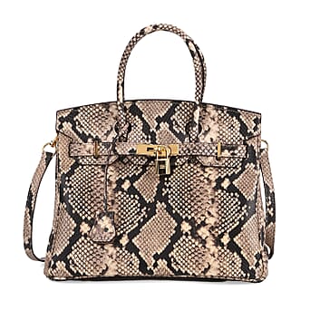 https://tjcuk.sirv.com/Products/80/6/8069465/Genuine-Leather-Snakeskin-Pattern-Crossbody-Bag-with-Top-Handle-Black-_8069465.jpg?w=342&h=342