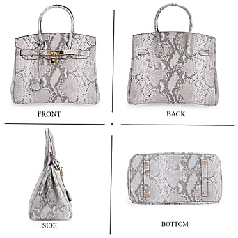 https://tjcuk.sirv.com/Products/80/6/8069469/Genuine-Leather-Snakeskin-Pattern-Crossbody-Bag-with-Top-Handle-Gray-W_8069469_3.jpg?w=342&h=342