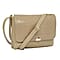 Leatherette Snake Skin Pattern Crossbody Bag - Black