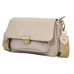 Leatherette Waterproof Front Buckle Crossbody Bag