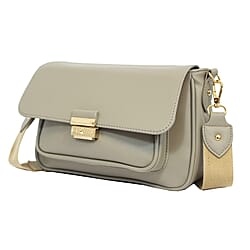 Leatherette Waterproof Front Buckle Crossbody Bag