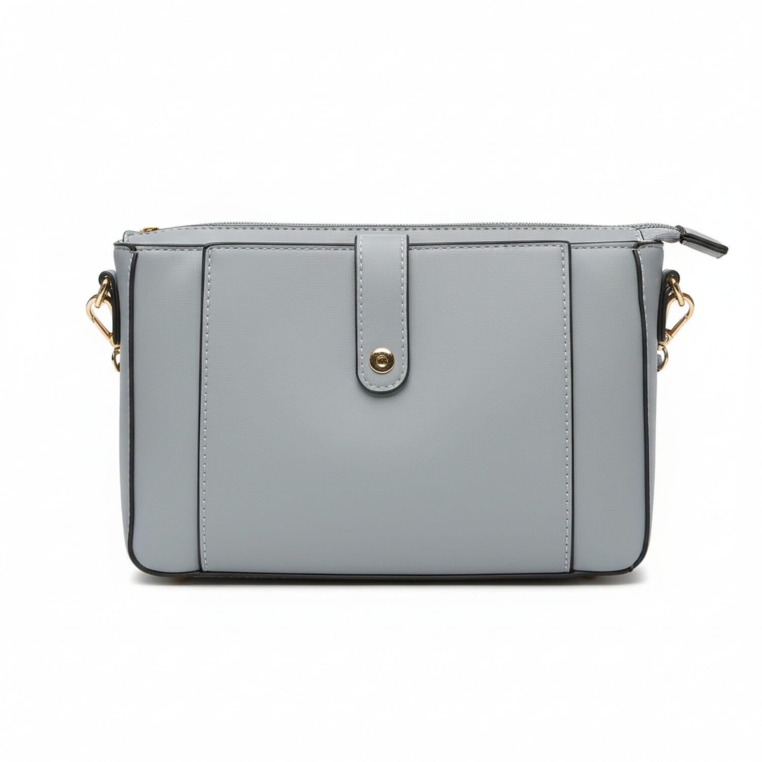 New Arrival - Quilted Crossbody Bag with Card Holder - Sky